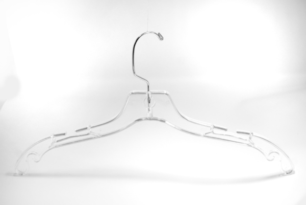 Ganchos De Plástico Sencillos Para Ropa, Corte Cristal Transparente - 30 piezas - Image 2