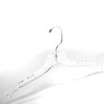 Ganchos De Plástico Sencillos Para Ropa, Corte Cristal Transparente - 30 piezas