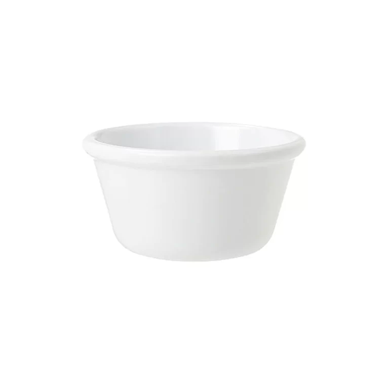 Ramekin Liso De Melanina Blanco, 3 oz (88.72 ml) GET, 3 Piezas