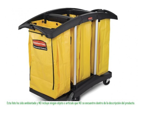 Bolsa De Vinilo Con Cierre Para Carro De Limpieza Rubbermaid, 34 Gal - Image 2