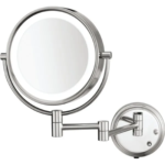Espejo De Montaje En Pared Luz Led Doble Cara Cromado Conair
