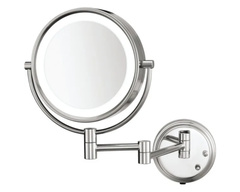 Espejo De Montaje En Pared Luz Led Doble Cara Cromado Conair