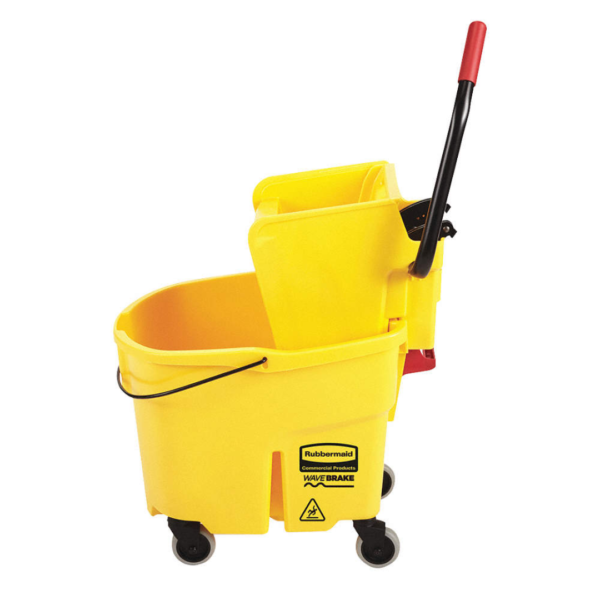 Cubeta Con Exprimidor De Presión Amarillo Rubbermaid - Image 2