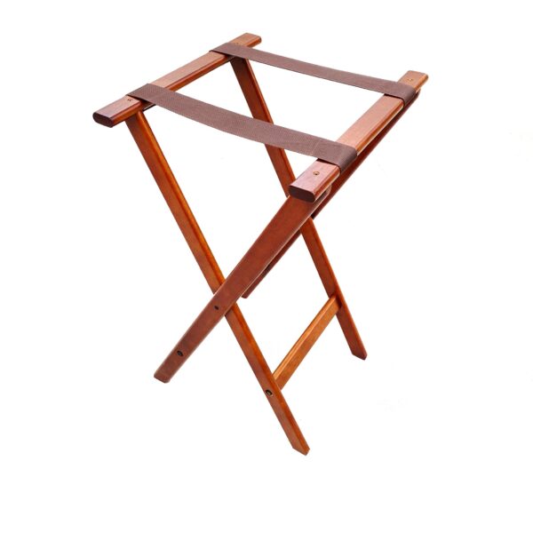 Tijera Porta Charola De Madera Csl Color Nuez Con Cintas Café