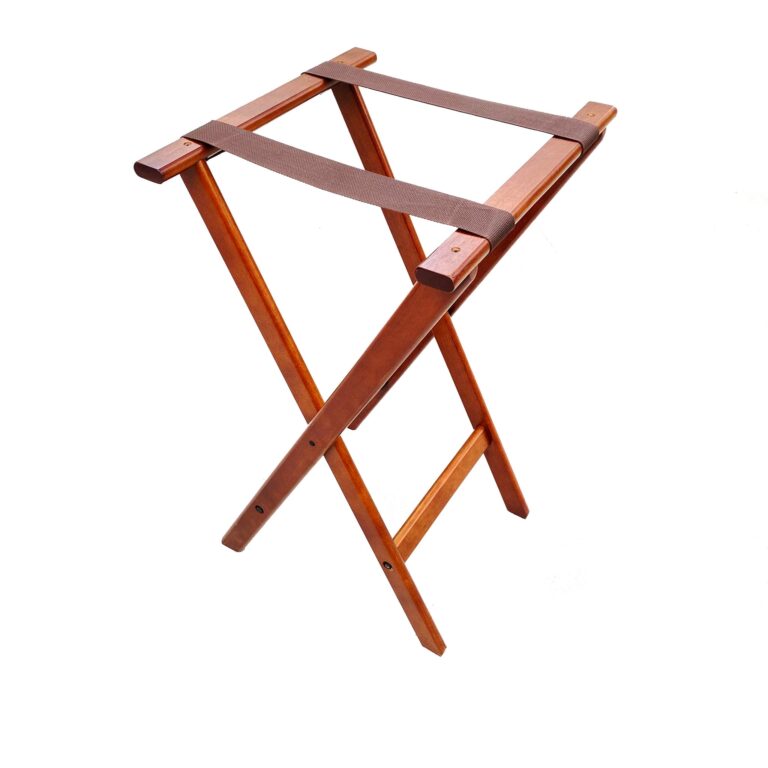 Tijera Porta Charola De Madera Csl Color Nuez Con Cintas Café
