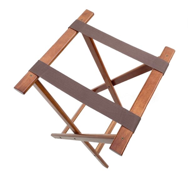 Tijera Porta Charola De Madera Csl Color Nuez Con Cintas Café - Image 3