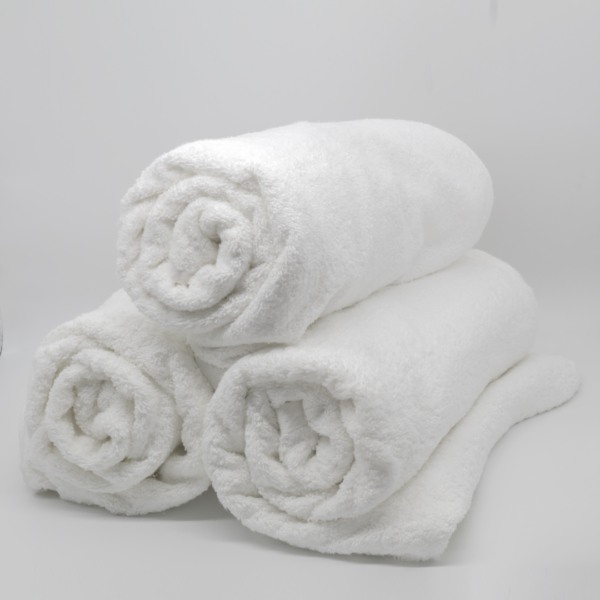 Toalla De Baño 100% Algodón Suave, Blanca 90x150cm